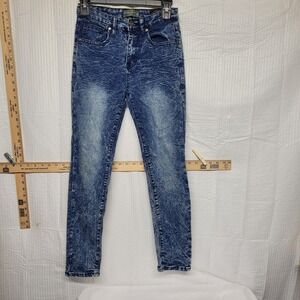 Denim & Rivets Boys Premium Acid Wash Skinny Jeans Blue Size 14